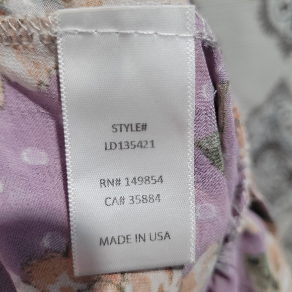 Sage the Label Women's Lavander Floral Cut-Out Midi Dress - Picture 9 of 10